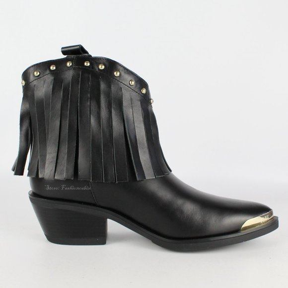 NEW LOVE MOSCHINO Fringe Western Boot - Picture 6 of 15